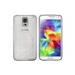 S5 Galaxy S line Transparent shell Case Cover silicone gel pouch + screen film for new Galaxy S5 (Electronics)