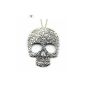 Fancy Mixed Necklace - Skull - Alloy - Silver - 68 cm (Jewelry)