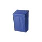Wenko 62023100 Moveable Wall laundry bag, laundry basket, plastic - polyester, Capacity 30 L, 33 x 54 x 26 cm, blue (Housewares)