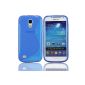 Bingsale S TPU Silicone Case Samsung Galaxy S4 mini Carrying Case Blue (Electronics)