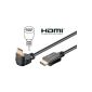 Monitor cable HDMI / HDMI 1.0m, angled (Personal Computers)