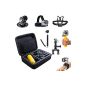 SAVFY® Kit 8 in 1 Kit Carry Bag and Storage + fixation on handlebars + Boom + chest harness + Headband + tripod adapter + Floating handle for GoPro Hero 1 2 3 3+ 4 (Electronics)