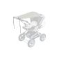 Awning for smaller babies still lying asleep much the