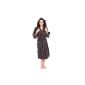 Bathrobe Women Men cotton terry with piping and hood Amrum (Textiles)