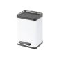 Hailo 0622-419 Eco Duo 22 pedal waste separator, white (household goods)