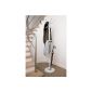 Metal coat rack clothes rack coat rack with marble base + umbrella stand 176cm - White