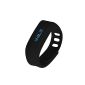 Tukzer® Fitness Band Bluetooth 4.0Smart Bracelet sleep tracking Health, Sport clock pedometer / calorie counter APP connect (Black) (Electronics)
