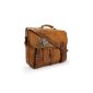 Donovan AP - Leather shoulder bag handmade leather BALLISTOL maintenance free - with side pockets and carrying handle (Clothing)