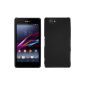 Hard Case for Sony Xperia Z1 Compact - rubberized black - Cover PhoneNatic ​​Cover + Protector (Electronics)