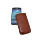 Suncase Original Genuine Leather Case with retreat function for Samsung Galaxy S4 i9505 wash-brown (Accessories)