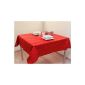 Soleil d'Ocre tablecloth 140 x 140 cm, square, red with crinkle effect (household goods)