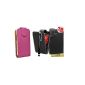 Master Accessory Leather Case for LG Optimus L3 E400 Pink / Black Zebra (Accessory)