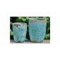 Vase, planter Fina terracotta in turquoise, 1 piece, approximately 19 cm x 13 cm x 25 cm (household goods)