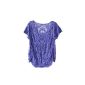 Amonfineshop (TM) Flower Semi Sheer Shirt T-shirt Lace Crochet Lace Blouse