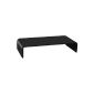 TV cabinet Tower Glass TV Stand glass plate glass table painted black HAGEN B153136-4