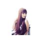 Cosplayland C865 75cm Smooth volume straight bangs long wig Brown (Toys)