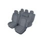 ZentimeX Z924415 seat covers front seats + rear bench gray fabric airbag Compatible