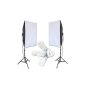 PMS® 2x light stands studio light background system Photo Studio Photo Accessories Photo Lampenstativ 5 softbox Set