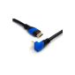 Direct cable 10m 90 ° angle connector HDMI cable / compatible with HDMI 2.0 (1080p Full HD Ultra HD 4K 3D ARC) - TOP Series (Accessories)