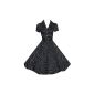 Pretty Kitty Fashion 50s Polka Dot Black White Cocktail Dress - NOW to size 52 (textiles)