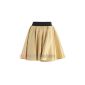 Women Satin Shiny High-rise Funky Swinging Party skater skirt 36 38 40 42 (3 colors) (Textiles)