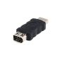 TRIXES female 1394 Firewire adapter 6 pin to USB male for PCs, laptops and accessories