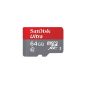 MicroSDXC memory card SanDisk Mobile Ultra 64GB Class 10 UHS-I with a read speed up to 30MB / s + SD Card Adapter + Memory Zone Android app (SDSDQUA-064G-U46A) (Personal Computers)