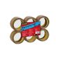 Scotch CB5066F6 packaging tape 66 mx 50 mm, brown, 6 roles (Office supplies & stationery)