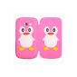 Voguecase® TPU Silicone Cover Case Shell Cover Case Cover For Samsung Galaxy Trend Lite S7392 S7390 (Flip Penguin Pink) + Free Stylus Universal random screen (Wireless Phone Accessory)
