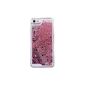 IFEDA Protective Case for iPhone 5 5S Cover Clear Transparent hard plastic novelty Creative Flowing Liquid Design Bling Shinny Star Cute Case Back Cover Case Back Cover Case for Apple iPhone 5s / iPhone 5 Phone Case (Purple) (Electronics)