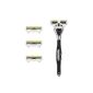 SHAVE-LAB - FIRE - Starter Set Shaver with 4 blades (Black Edition with PL4 - for women) (Health and Beauty)