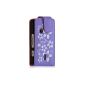 Cover Case for Sony Ericsson XPERIA X8 purple flower pattern + film screen protector (Electronics)