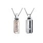 Forever unisex necklace couple of partners stainless steel 45 cm and 50 cm (jewelry)
