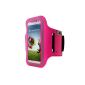 Sports Armband for Samsung Galaxy S5 / S4 / S3 with key compartment - Rose - by PrimaCase (Personal Computers)