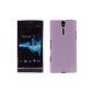 Shenit Solid TPU Silicone Case for Disco Sony Xperia S LT26i brilliant Case Cover Purple Case Protector (Wireless Phone Accessory)