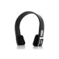 GOgroove Airband Bluetooth Stereo Headset Micro Hand-free Integrated Wireless with integrated controls - 3 year warranty - For Sony Xperia Z3 / Samsung Galaxy Note 4/6 Apple iPhone / Nokia Lumia 735 / Wiko Rainbow and many more smartphones with A2DP , tablets & MP3 Players (Wireless Phone Accessory)