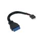 Various inline adapter cable (USB 3.0 to 2x USB 2.0, 0.15m) (Accessories)