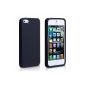 Amufi soft silicone case with a non-glare screen protector kit and stylus for iPhone 4 4G 4S Black (Electronics)