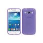 Silicone Case for Samsung Galaxy Core Plus - X-Style Purple - Cover PhoneNatic ​​Cover + Protector (Electronics)
