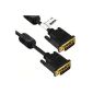 mumbi DVI-D Cable 24 + 1 pin - DVI-D to DVI-D connection cable DUAL LINK 2m gold plated (option)