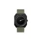 Slow Jo 15 - Swiss unisex Einzeigerarmbanduhr analog 24 hour indication Canvas black / olive green (clock)