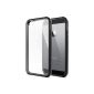 [Air Cushion] Spigen Apple iPhone 5S Case Bumper ** NEW ** Release ULTRA HYBRID [Black] [1 Premium Japanese Screen Protector + 2 Design Graphics Included] Air Cushioned Bumper Case with Scratch-Resistant Clear Back Panel for iPhone 5S / 5 - ECO-Friendly Packaging - Black (SGP10515) (Accessories)