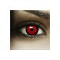 FXContacts Cataclysm colored red Fun contact lenses without strength perfect for Halloween and Carnival (Personal Care)