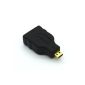 LCS - Adapter HDMI Type D - HDMI to HDMI Micro - Version 1.4 - with Ethernet and 3D 1080p - Gold plated connectors - Ideal for graphics tablet users, Netbook, camera (SLR, Bridge), camcorder, etc ...