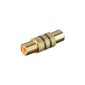 Adapter RCA-jack to RCA coupling (Gold) (Accessories)