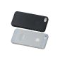 2 x Ultra-thin protective shell iPhone 5s / 5 very thin transparent shell in black and white (Electronics)