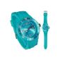 Riccardo® silicone clock - color ice-turquoise - Small Face - Ladies & Gents Watches - available in many colors (clock)
