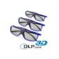 LCS - 3 pairs of active 3D glasses DLP-Link projector 3D exclusively (does not work with 3D tv) (Electronics)