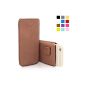 Snuggling iPhone 6 shell with pocket for business cards and debit cards, pull loop and Premium Nubuck lining (Electronics)