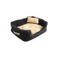 Pet Bet Black-Beige INVERT aprox.  52x40x16cm with inner pillow + cuddle pillow + Wet Protection (Misc.)